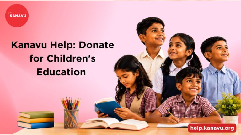 A student receiving educational support through Kanavu Help Foundation after donors chose to Donate for Children's Education in Tamil Nadu.